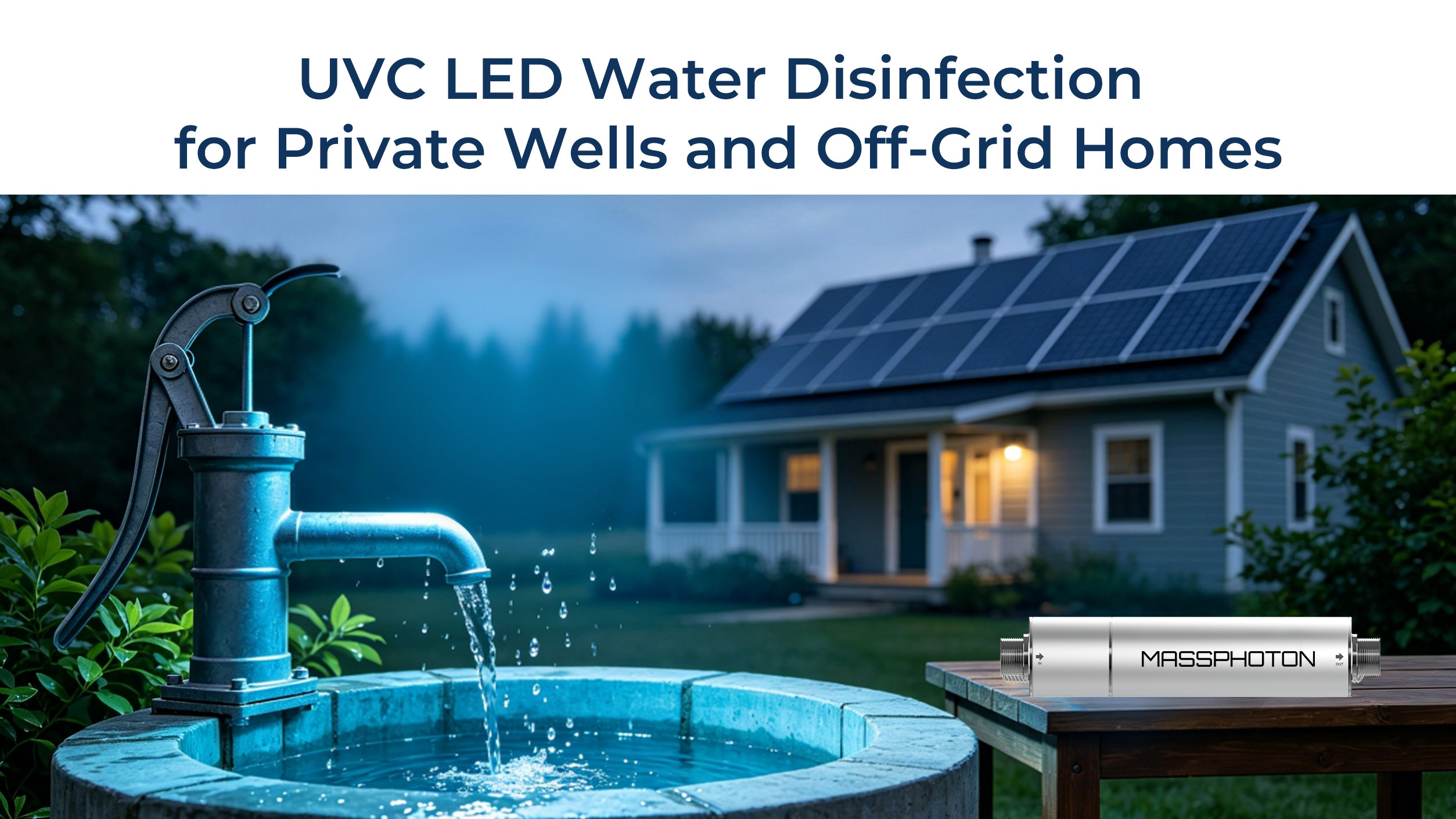 تطهير المياه بتقنية UVC LED للآبار الخاصة والمنازل خارج الشبكة: دليل عملي لمياه الشرب الأكثر أمانًا