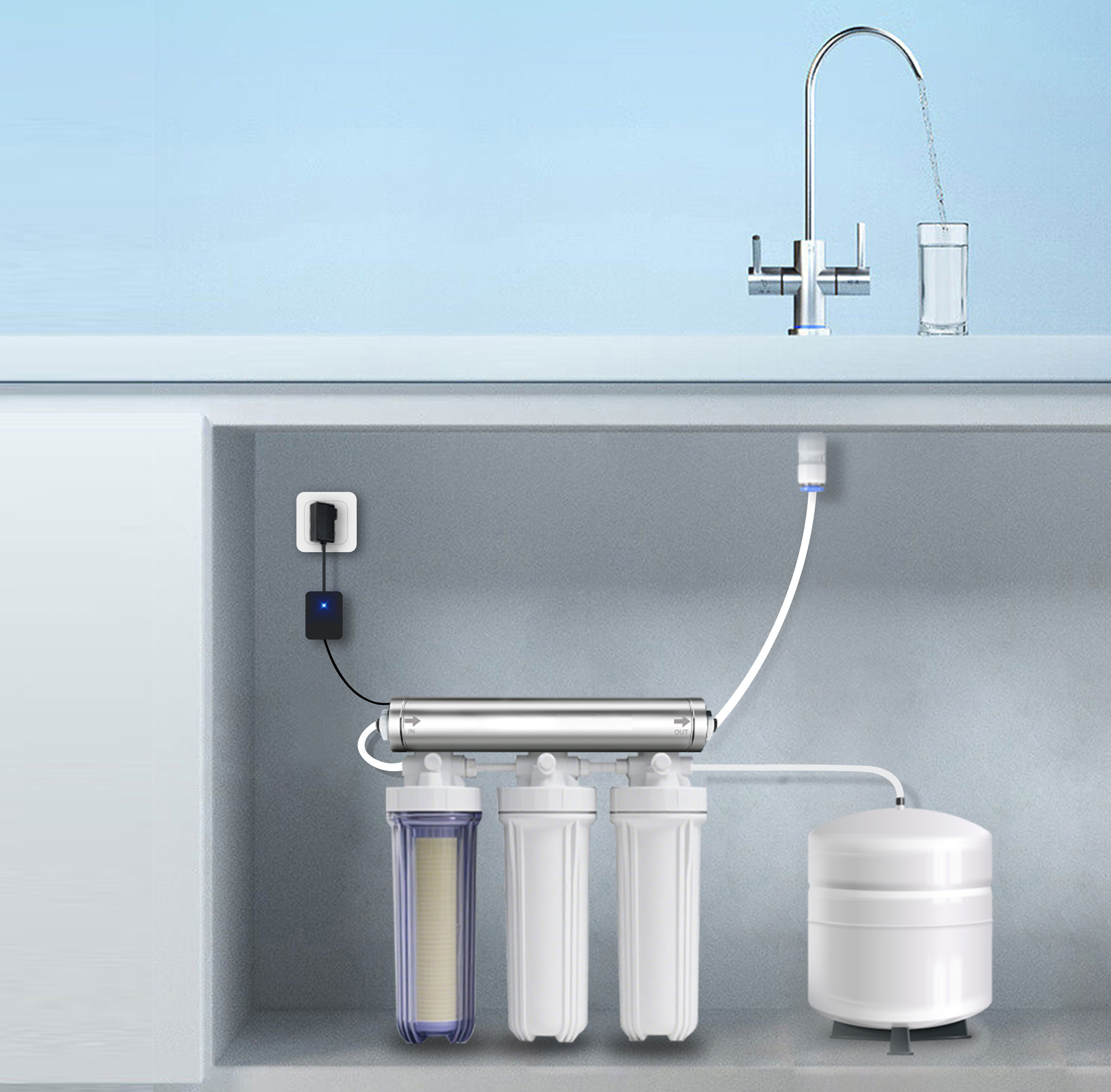 نقطة استخدام نظام التناضح العكسي