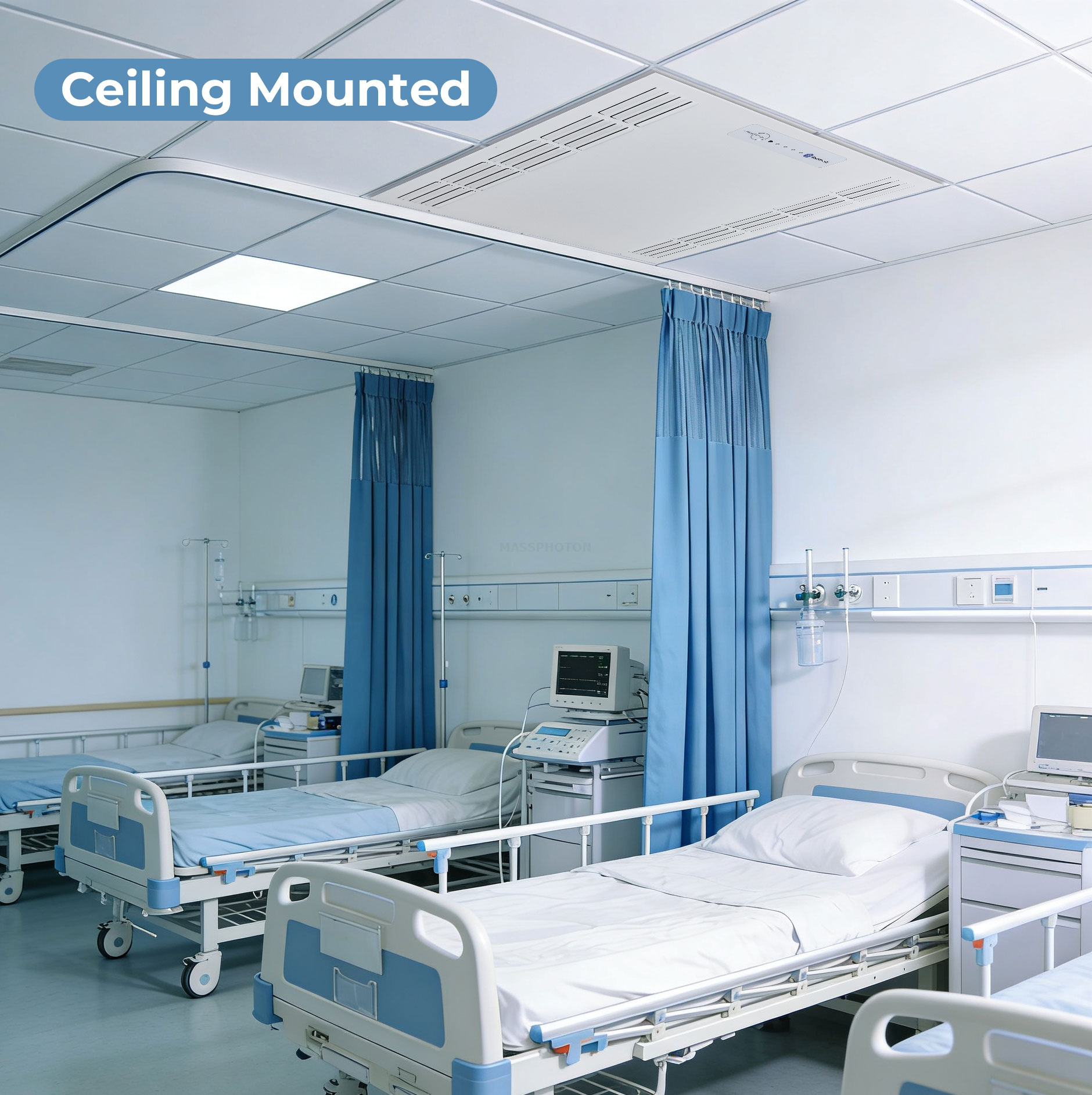 Q6060B1 نظام تطهير الهواء المثبت على السقف والجدار من الدرجة الطبية