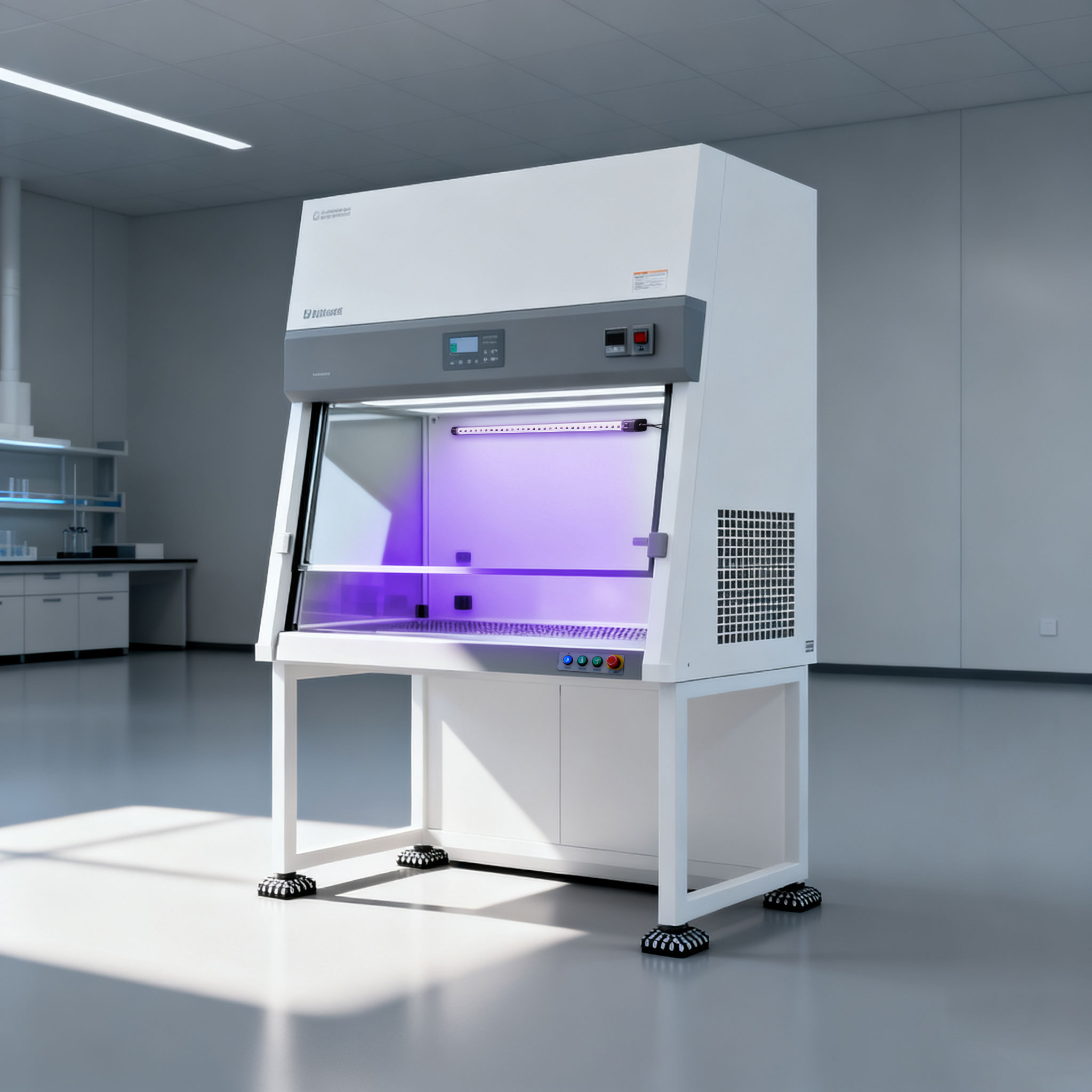 ضوء الأشعة فوق البنفسجية في خزانة السلامة الحيوية